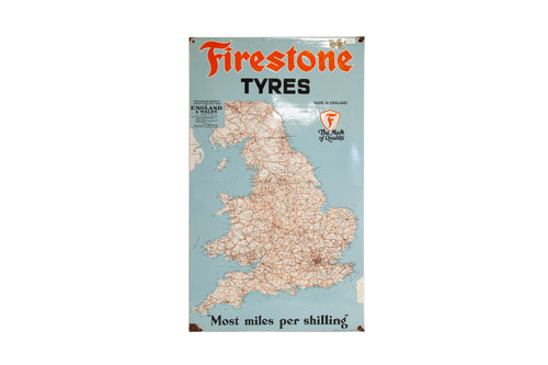 Enamel Firestone Tyres sign