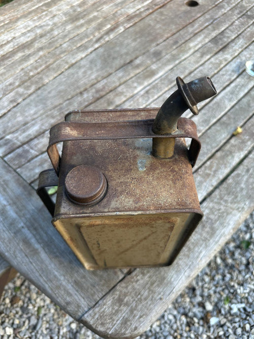 Vintage Petrol Can With Pourer & Cap