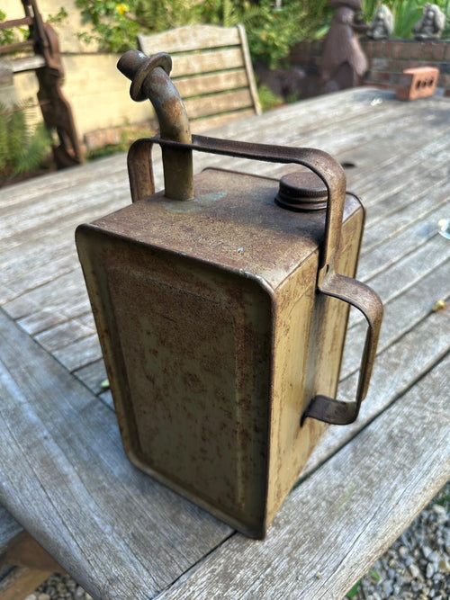 Vintage Petrol Can With Pourer & Cap