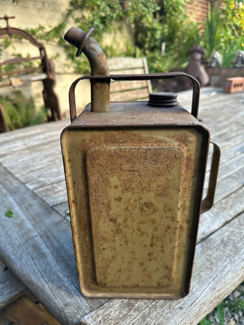 Vintage Petrol Can With Pourer & Cap