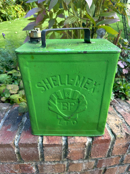 Shell Mex 2 Gallon Green Petrol Can