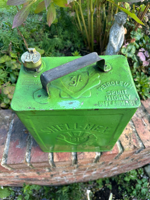 Shell Mex 2 Gallon Green Petrol Can