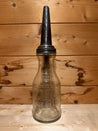 Huffman 1 quart glass oil bottle