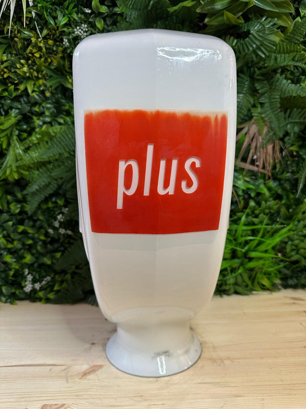 Fina Super Plus Glass Petrol Pump Globe