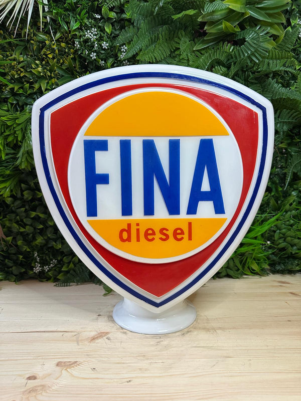 Fina Glass Diesel Pump Globe