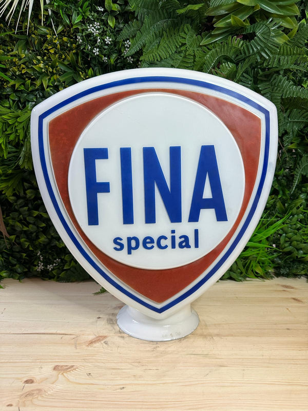 Fina Special Glass Petrol Pump Globe