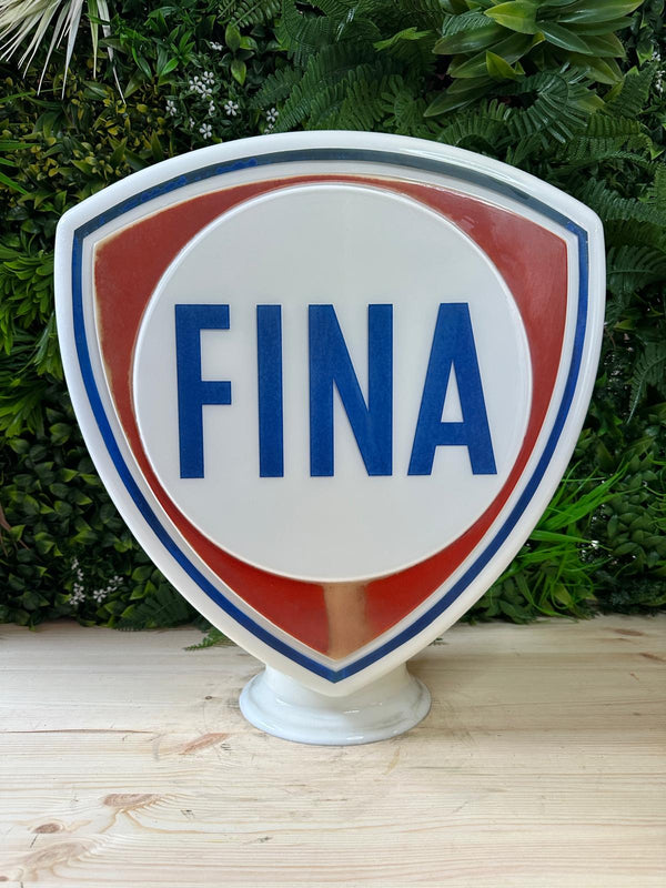 Fina Glass Petrol Pump Globe