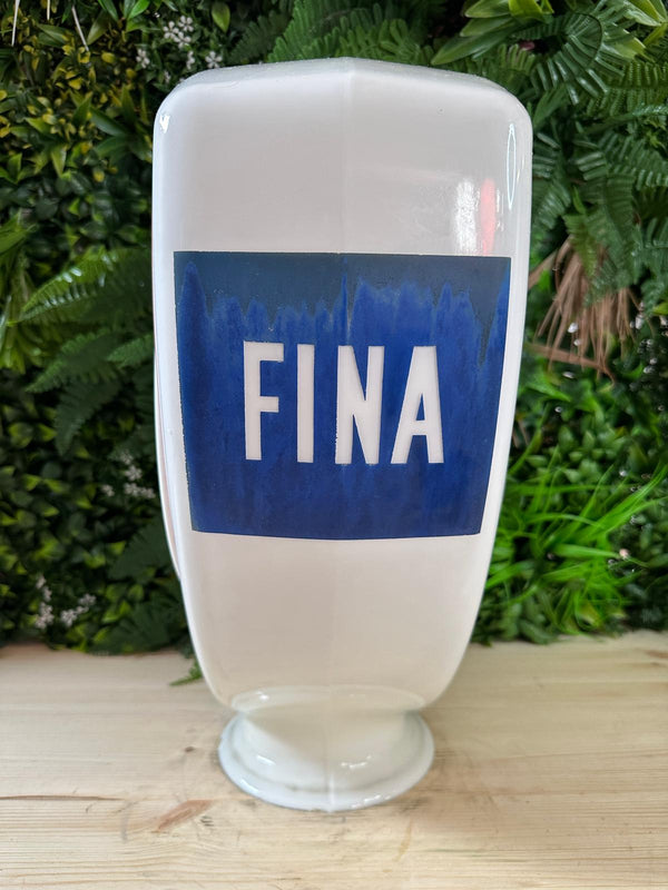 Fina Glass Petrol Pump Globe