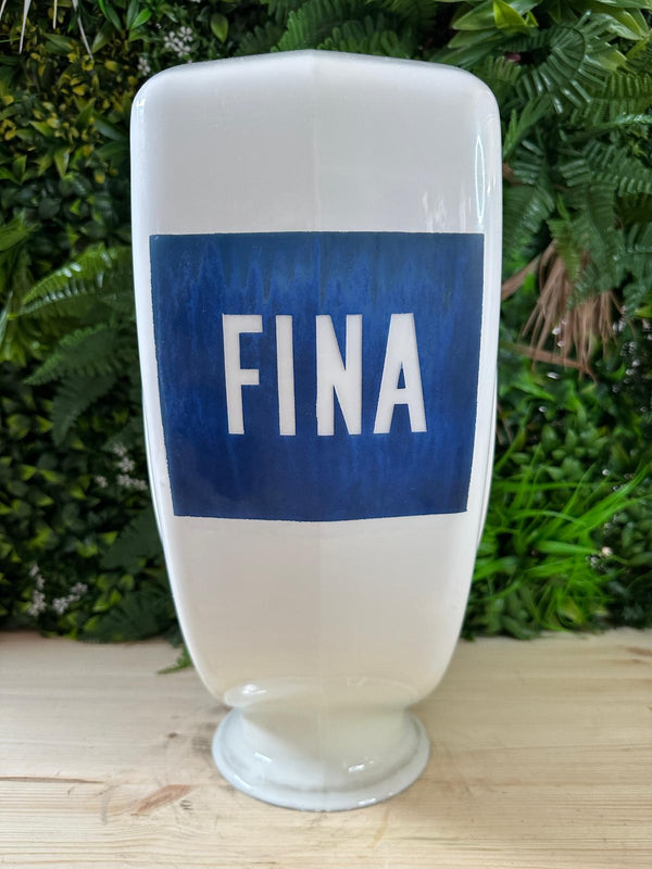Fina Glass Petrol Pump Globe
