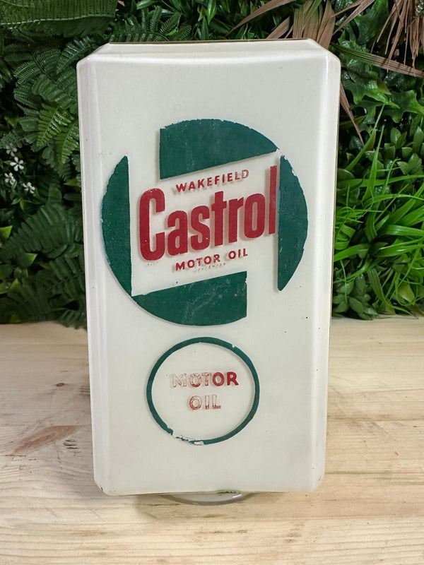 Castrol Motor Oil Glass Petrol Pump Globe