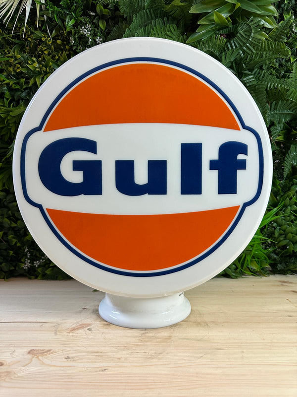Gulf Glass Petrol Pump Globe