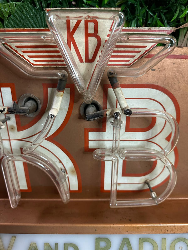 KB TV and Radio Neon Sign with FREE Radio