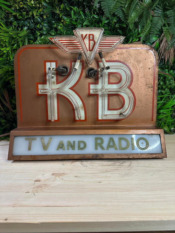 KB TV and Radio Neon Sign with FREE Radio