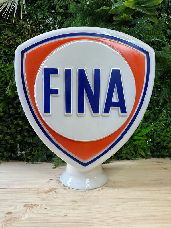 Fina Glass Petrol Pump Globe