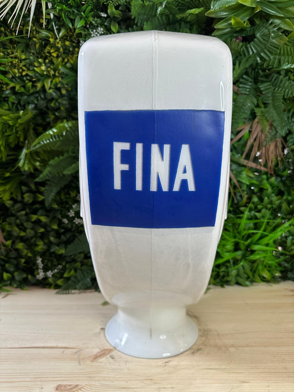 Fina Glass Petrol Pump Globe