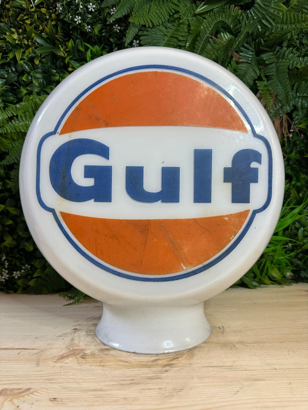 Gulf Glass Petrol Pump Globe