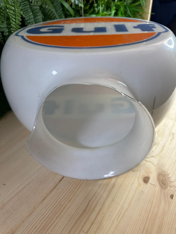 Gulf Glass Petrol Pump Globe