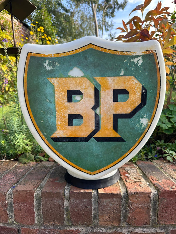 BP Shield Petrol Glass Petrol Pump Globe