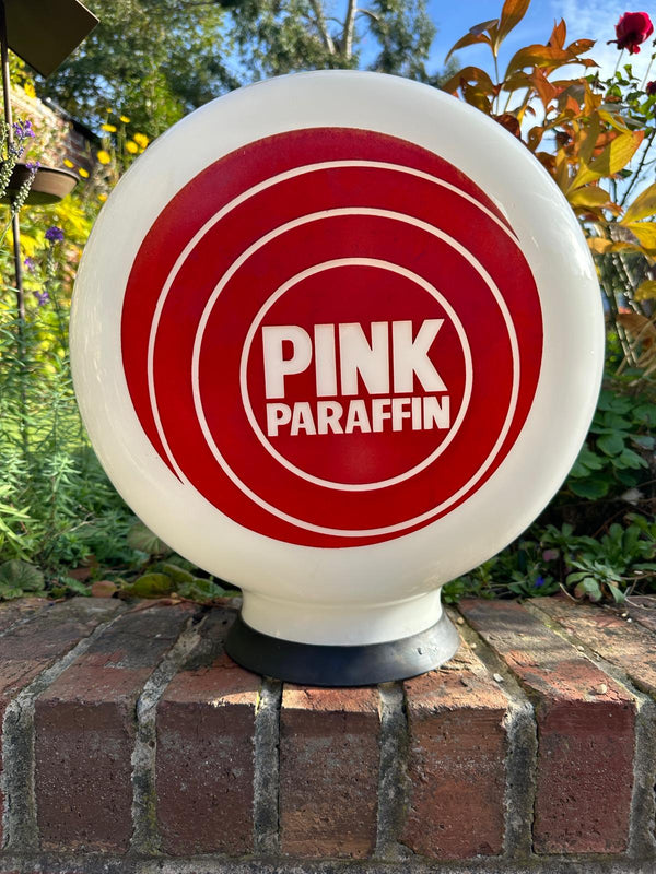 Pink Paraffin Round Glass Paraffin Pump Globe