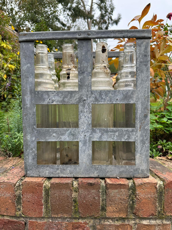 Esso Lube Metal Crate with 8 Bottles 1 Quart