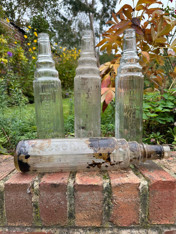 Esso Lube Metal Crate with 4 Bottles