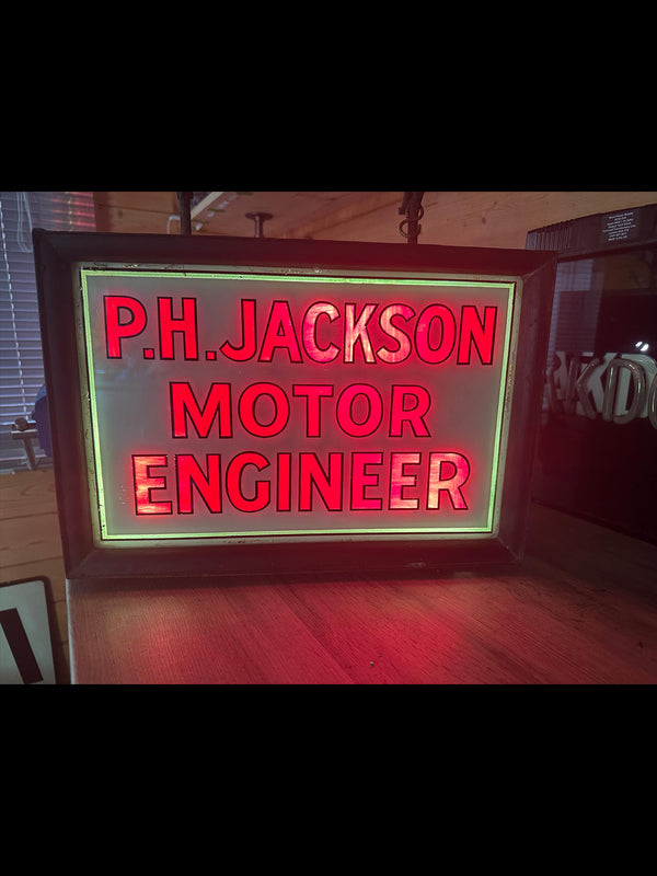 P.H.Jackson Motor Engineer Neon Sign Box