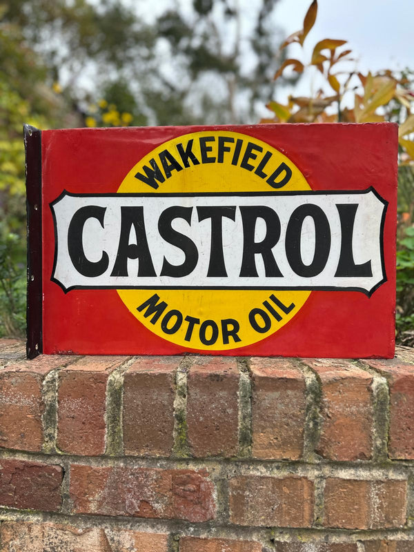 Castrol Wall Mounted Double Sided Enamel Sign