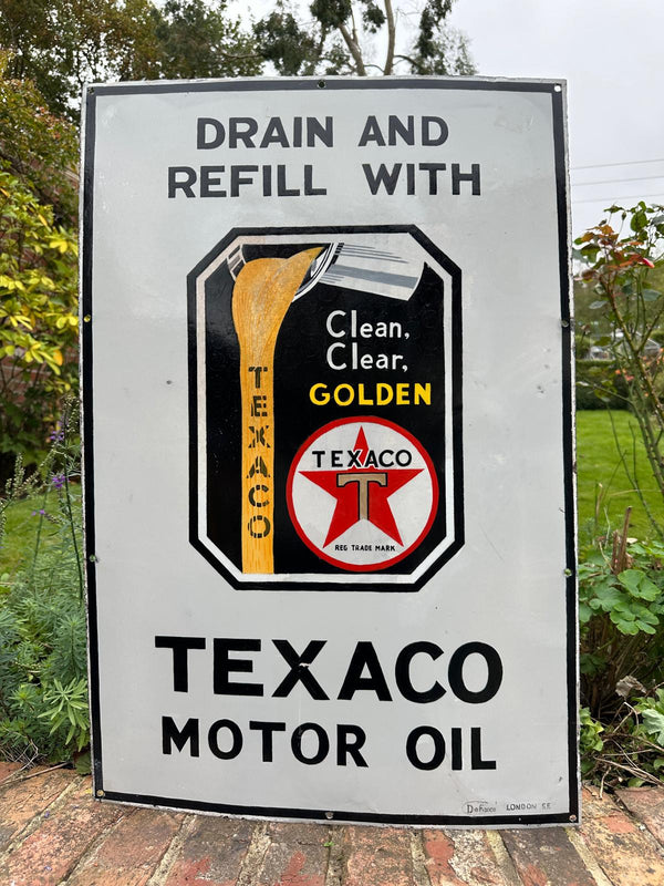 Texaco Motor Oil Enamel Sign
