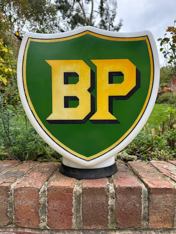 BP Shield Glass Petrol Pump Globe