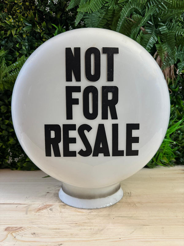 Not For Resale Glass Petrol Pump Globe