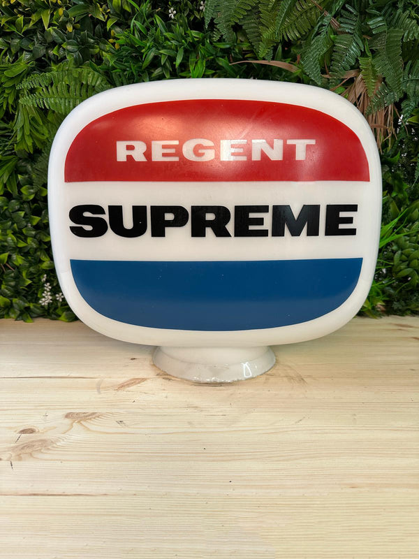 Regent Supreme Glass Petrol Pump Globe
