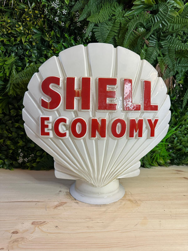 Economy Shell Glass Petrol Pump Globe