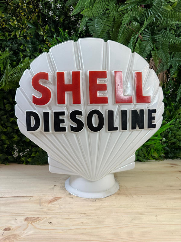Shell Diesoline Glass Petrol Pump Globe