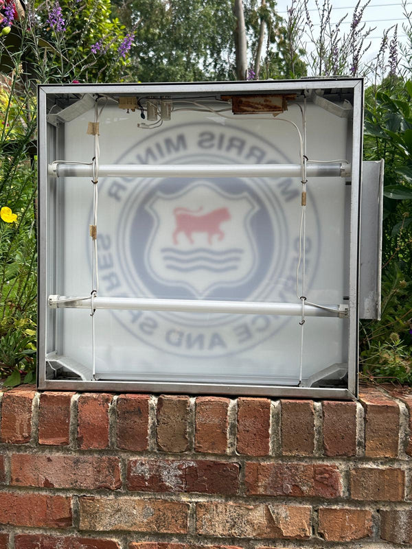 Morris Minor Service and Spares Illuminated Double Sided Light Box