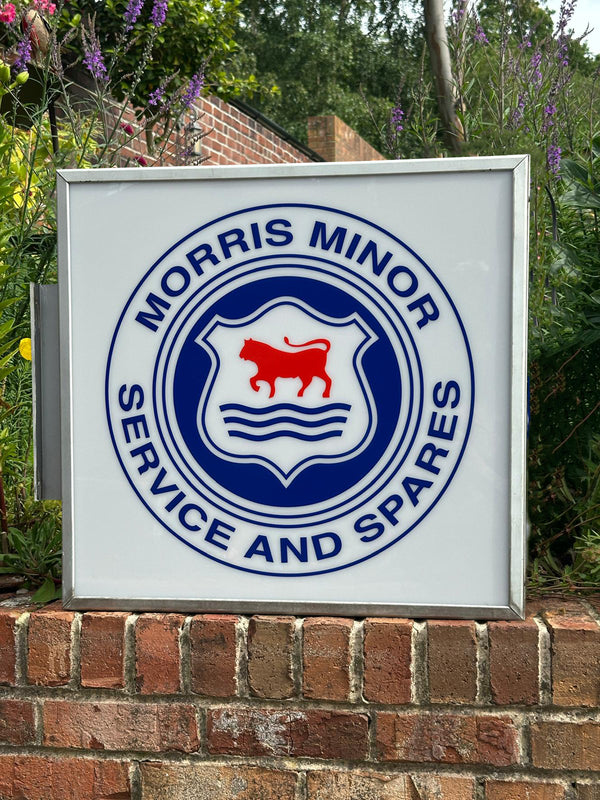 Morris Minor Service and Spares Illuminated Double Sided Light Box