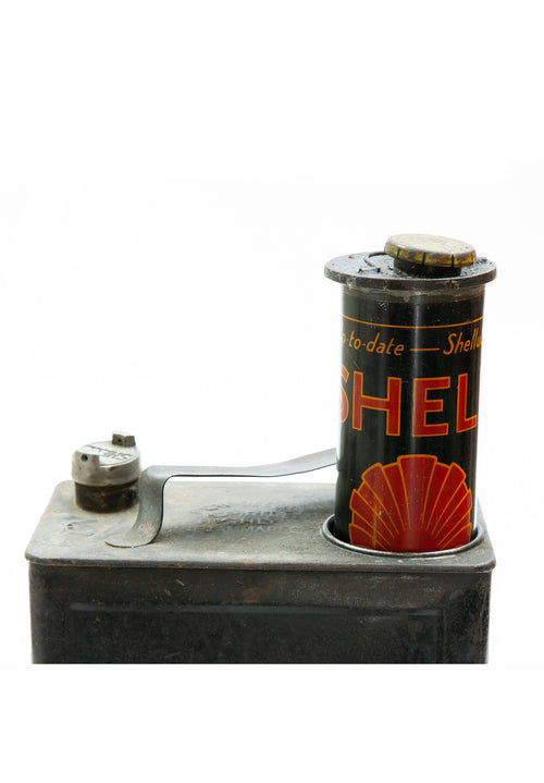 Vintage Shell Duo Petrol Can with Shell Oil Can Insert