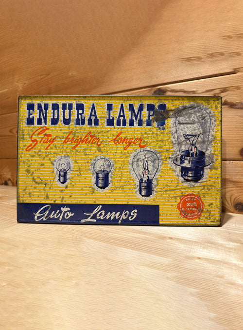 Vintage Endura Lamps 12 16V - 6W Display Tin